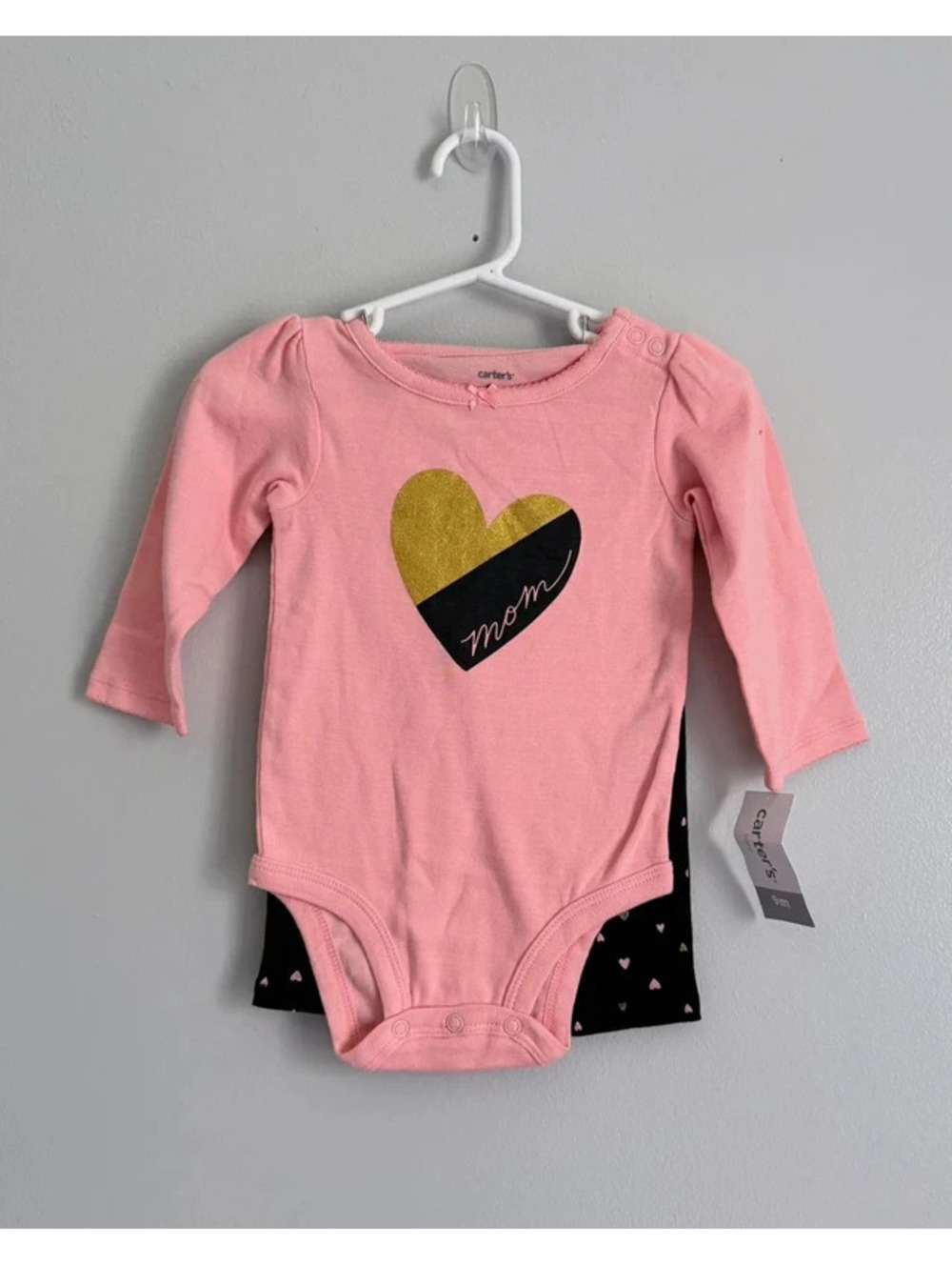 Carter’s Baby Girl Heart Bodysuit & Pants Set 9M NWT